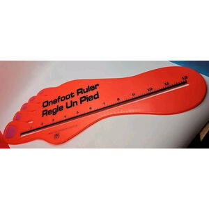 Vintage Onefoot Ruler Pax 12" Ruler Feet Nail Polish Shoes Sneakers Gag Funny